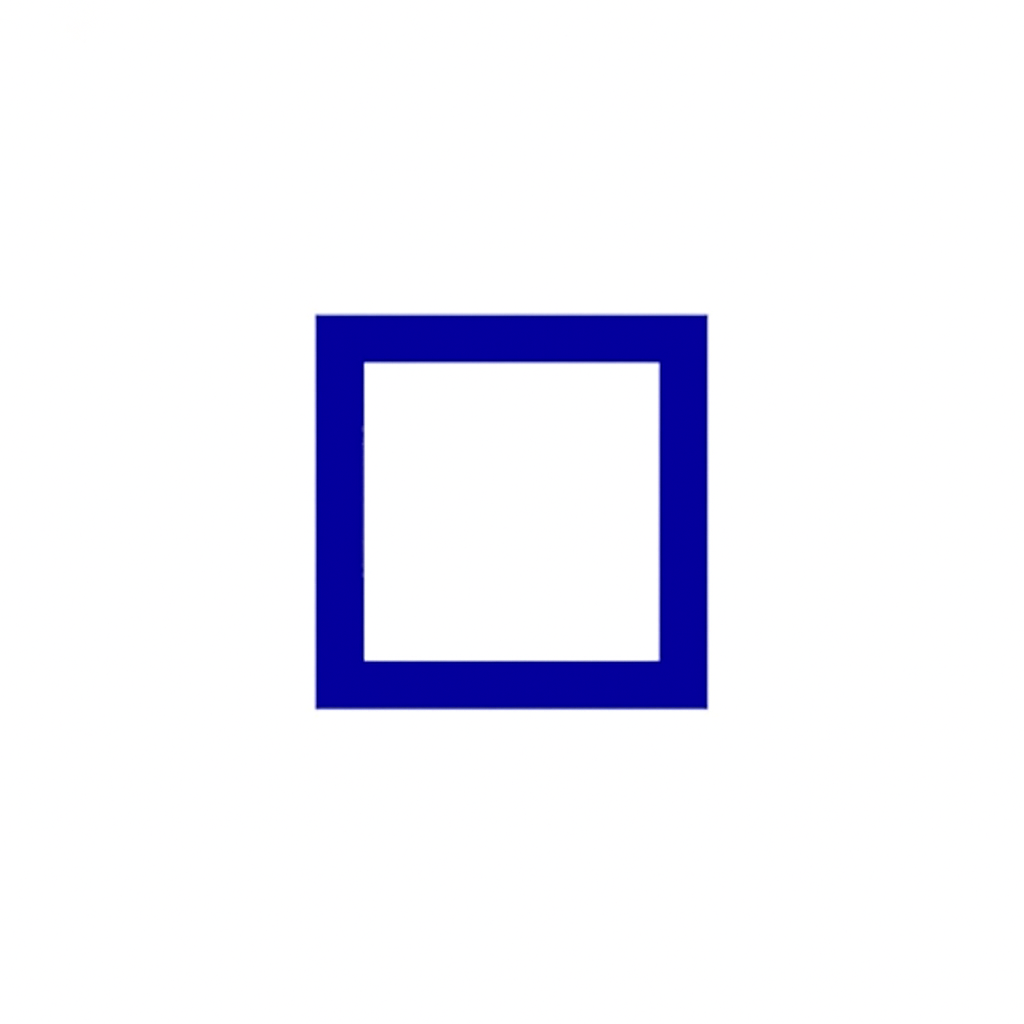 No Product logo - a blue square frame representing nothing